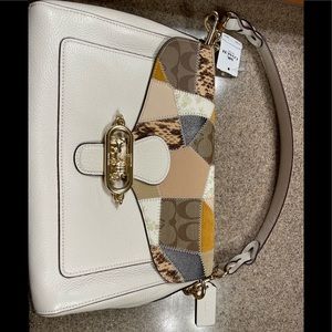 Jade Messenger Bag with patchwork